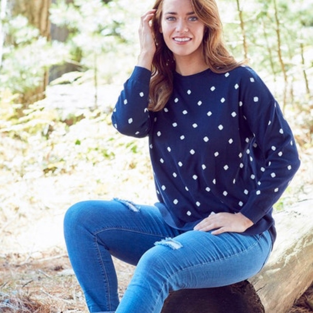 New Charter Club Polka Dots Pullover Sweater - Picture 13 of 15